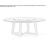 Round marble table with Lazy Susan Chinook