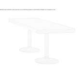 Rectangular table made of wood and cast iron Reznos