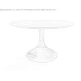 Round dining table in solid oak and cedar wood Bedenica