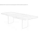 Rectangular table with a solid wood top and iron base Alarcon