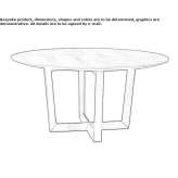 Round table made of solid wood Burlats