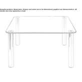 Square crystal table Surata