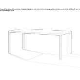Rectangular dining table with a honeycomb structure Tomin