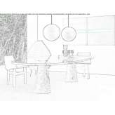 Oval marble table Horasan
