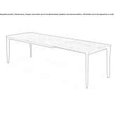 Extendable rectangular table made of solid wood Duitama