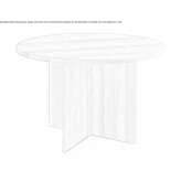 Round table made of solid wood Sayville