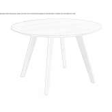 Round table made of solid wood Scorteni