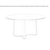 Rectangular table in tanned leather and glass Hinx