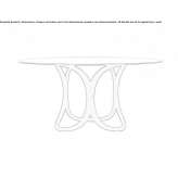 Round table in solid wood and glass Uboldo