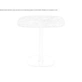 Square marble table Erve