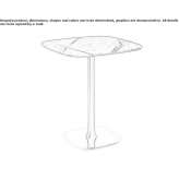 Square marble high table Erve