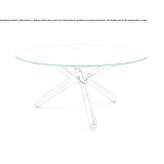 Round table made of glass and stainless steel Glaubitz
