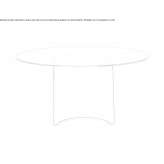 Round table in tanned leather and glass Hinx