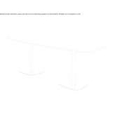 Rectangular table with two bases Erve