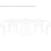 Oval table made of tanned leather Seyda