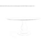 Round table with porcelain stoneware base and wooden top Propata