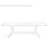 Rectangular glass table for the living room Burlats