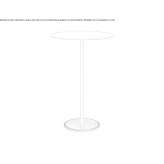 Round table with cast iron base and HPL top Bredebro