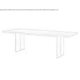 Rectangular table with a solid wood top and iron base Galich