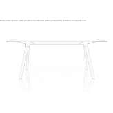 Rectangular table made of HPL Cobar