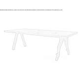 Rectangular table made of solid wood Piobbico