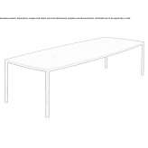 Rectangular oak table Hartop