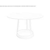 Round table made of Carrara marble Iana