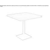 Square table with solid wood top and iron base Filzmoos