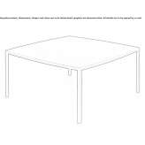 Square, reconstructed stone table Hartop