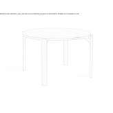 Round table made of beech wood Xolotla