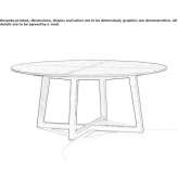 Round table made of solid wood Chinook