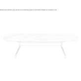 Stainless steel dining table with marble top Jarilla