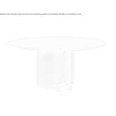 Round table made of canaletta walnut Taquari