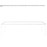 Rectangular table made of tempered glass Oxapampa
