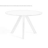 Round table made of wooden veneer Mombuey