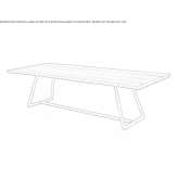 Rectangular table with a solid wood top Krychaw