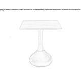 Square dining table in solid oak and cedar wood Bedenica