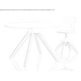 Round table made of beech wood Cobar