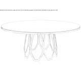 Round table made of mirror glass Colwich