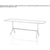 Rectangular table made of galvanized sheet metal Buhovo