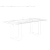 Rectangular table with briccola wood top and iron base Ivanjica