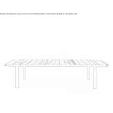 Rectangular table with briccola wood top and iron base Esgos