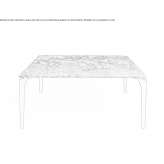 Square marble table for the living room Cork