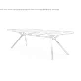Rectangular table with a solid wood top and iron base Wolfdale