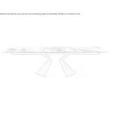Extendable rectangular table Afton