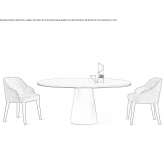 Round table made of natural stone Bicas