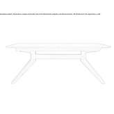 Extendable rectangular oak table Cepan