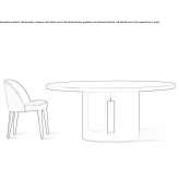 Round wooden dining table Desford