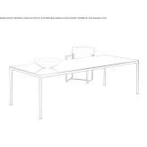 Rectangular glass table Buscoldo