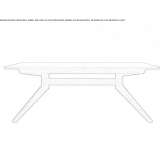 Extendable rectangular table made of walnut wood Cepan